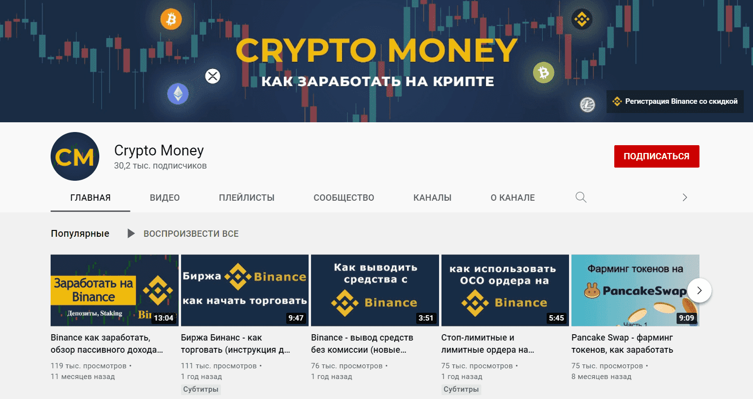 Ютуб-канал инвестора Crypto Money