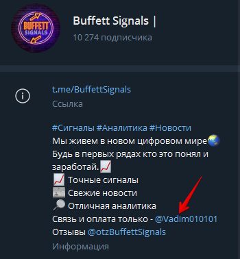BuffettSignals Телеграмм канал
