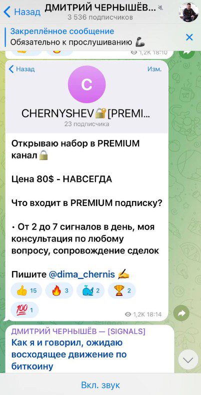 Дмитрий Чернышев телеграм
