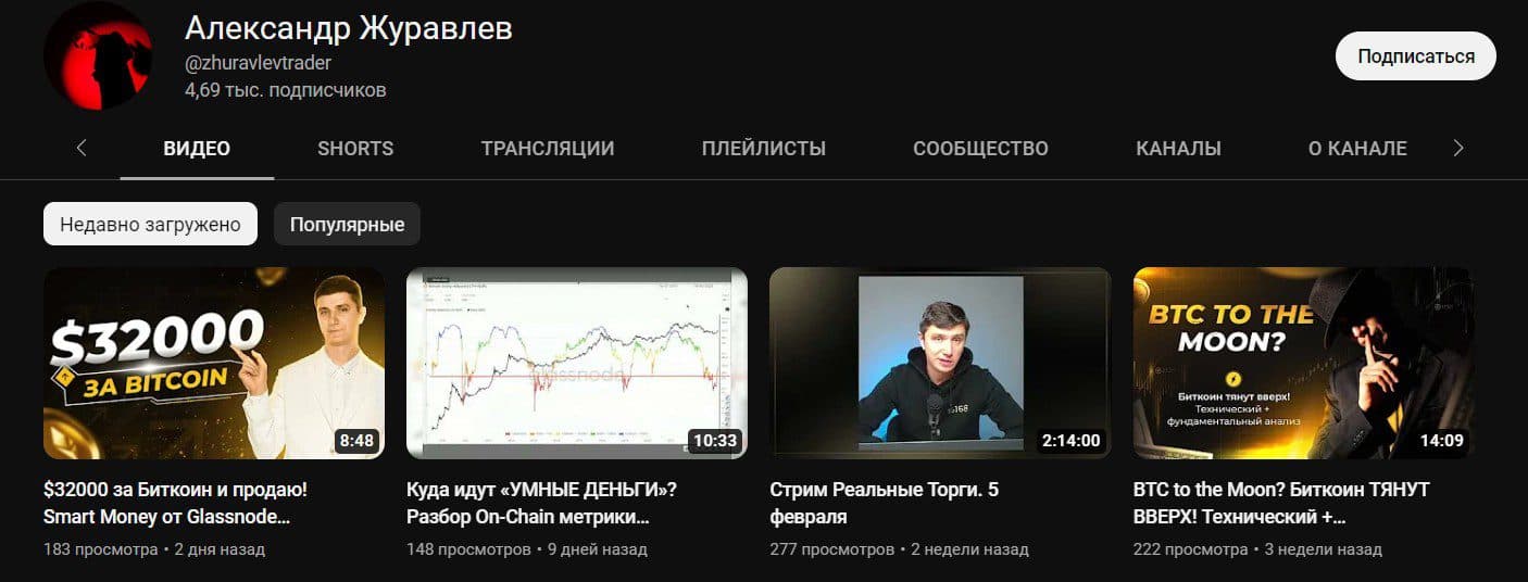 Ютуб канал Александр Журавлев