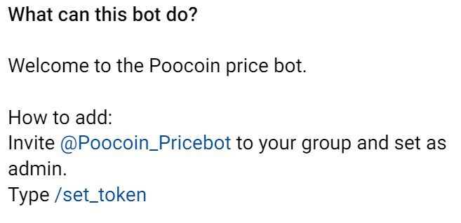 PooCoin телеграм бот Poocoin Price Bot