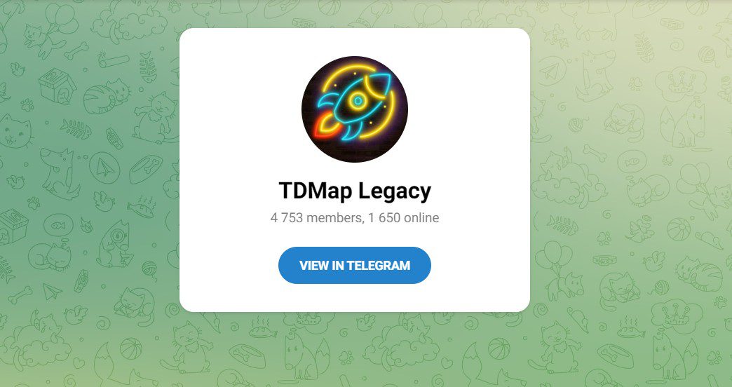 Телеграм канал TDMap Legacy обзор