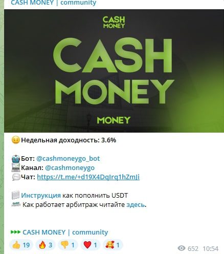 CASH MONEY BOT телеграм
