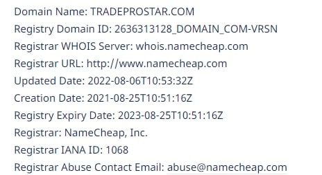 Tradeprostar домен