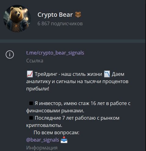 Crypto Bear телеграмм