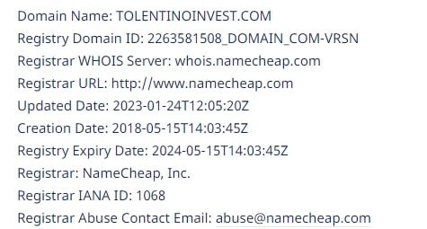 Толентино Инвест домен