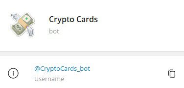 Crypto Cards телеграм обзор