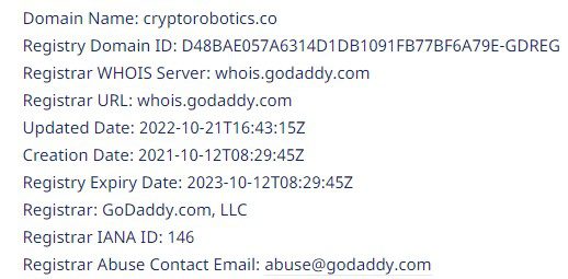 Cryptorobotics домен сайта