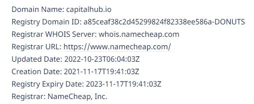 Capital Hub.io домен