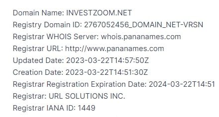 Investzoom.net домен