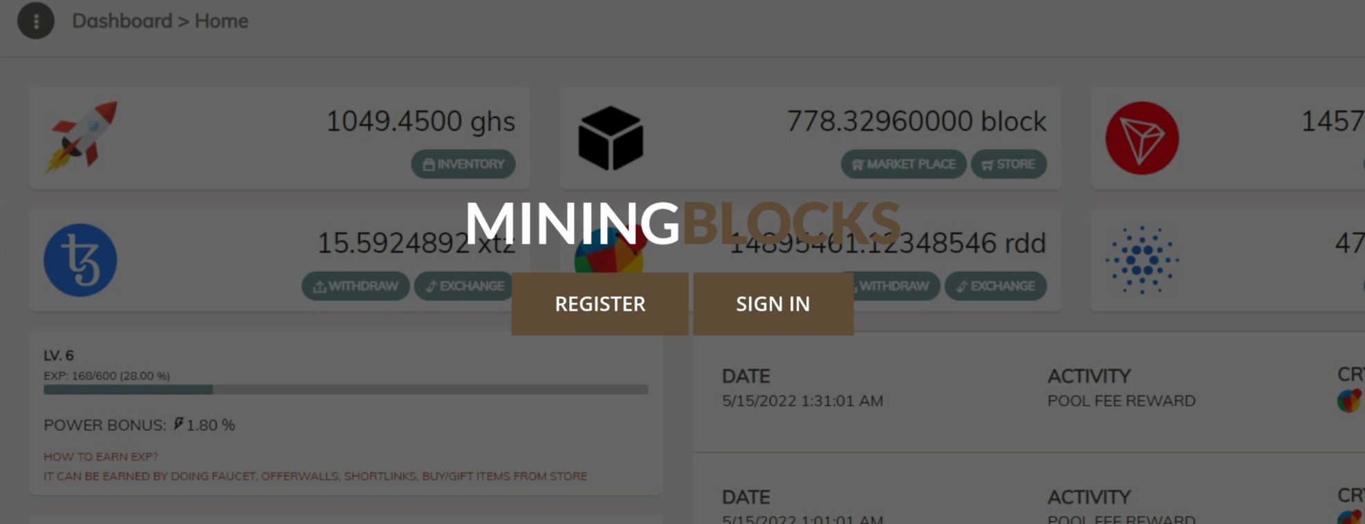 Mining Blocks сайт