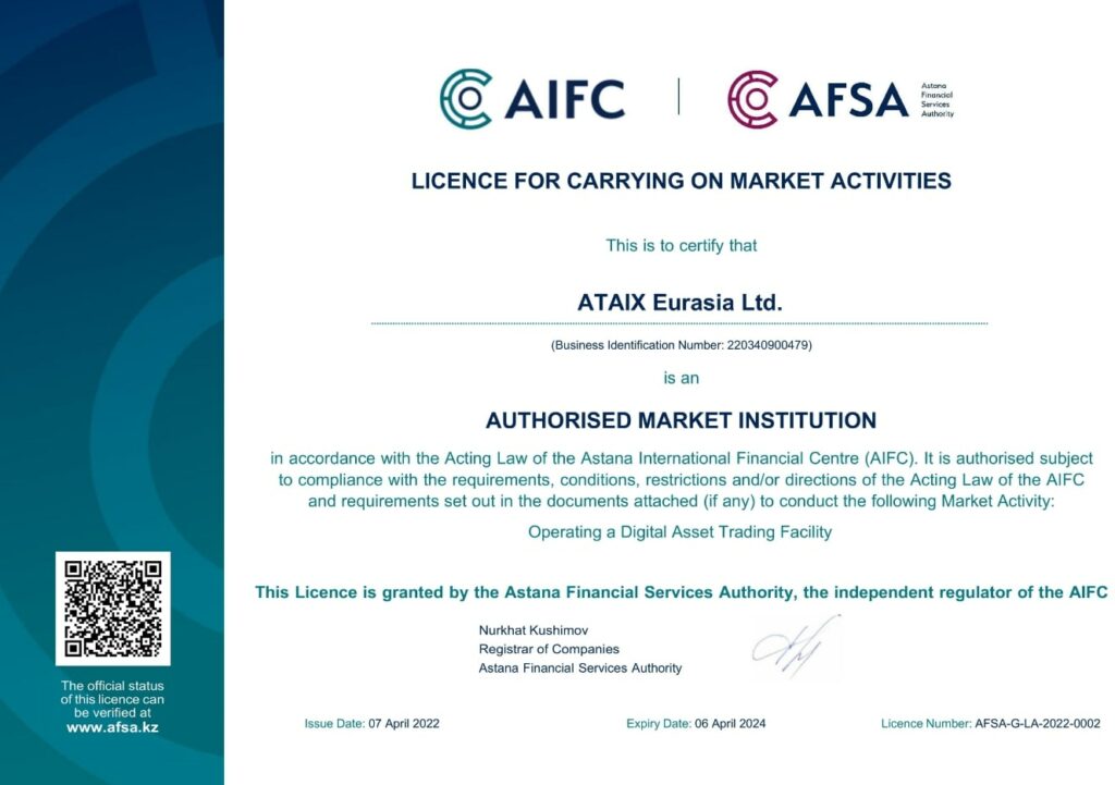 ATAIX Eurasia лицензия