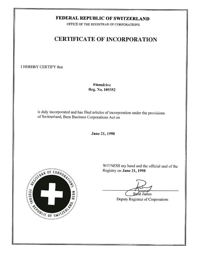 Finmdrive сертификат