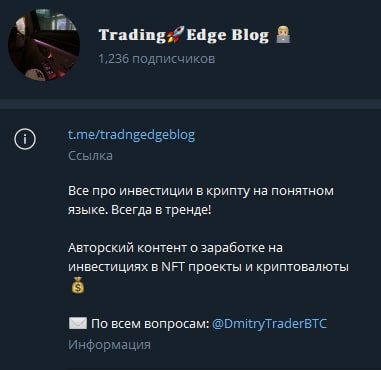 Trading Edge Blog телеграмм