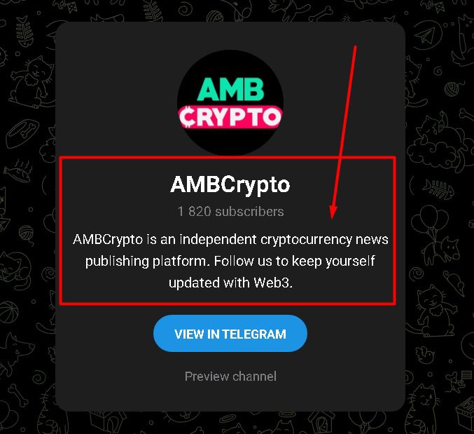 Телеграм-канал AMBCrypto