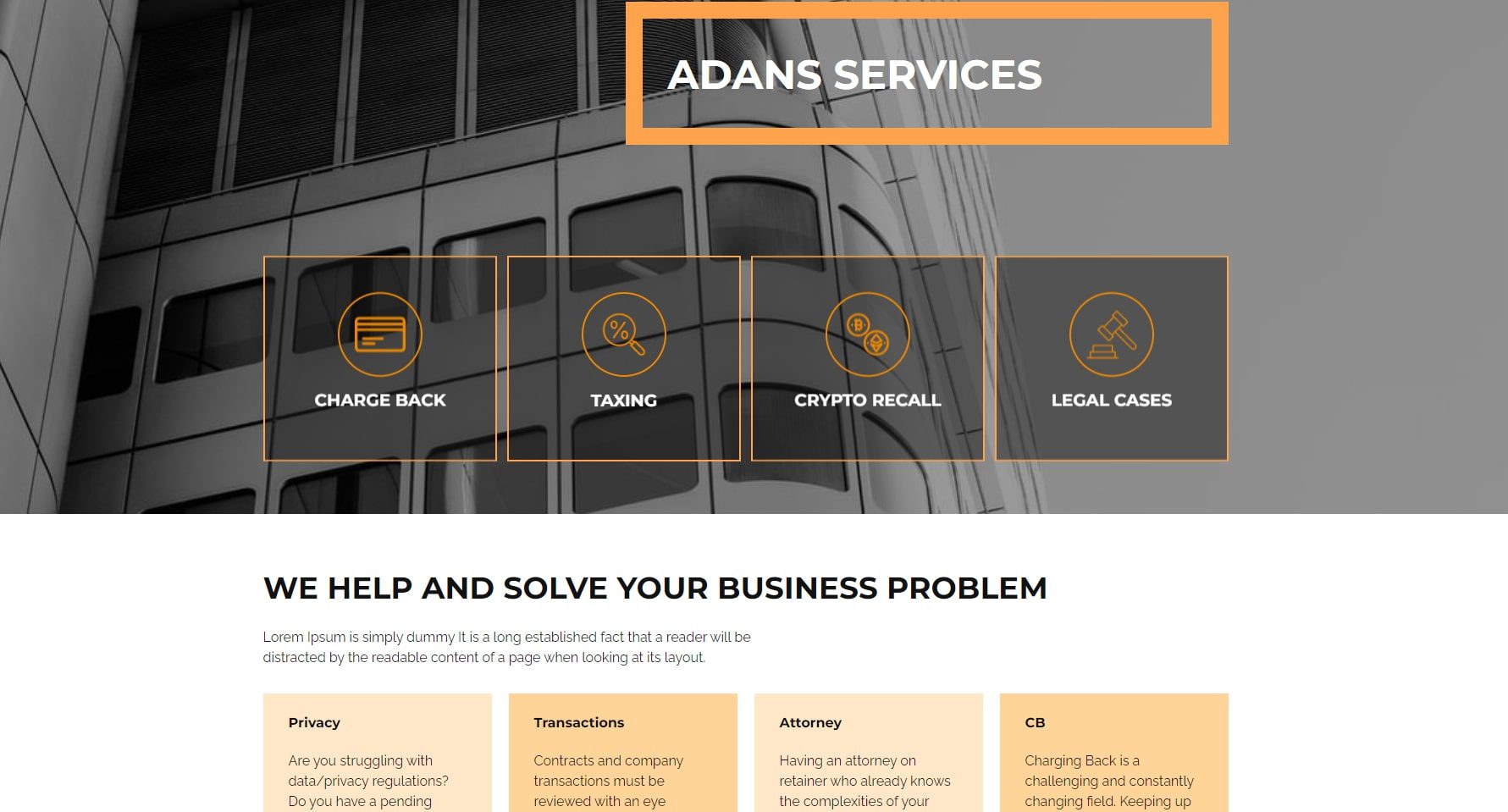 Adans Services сайт
