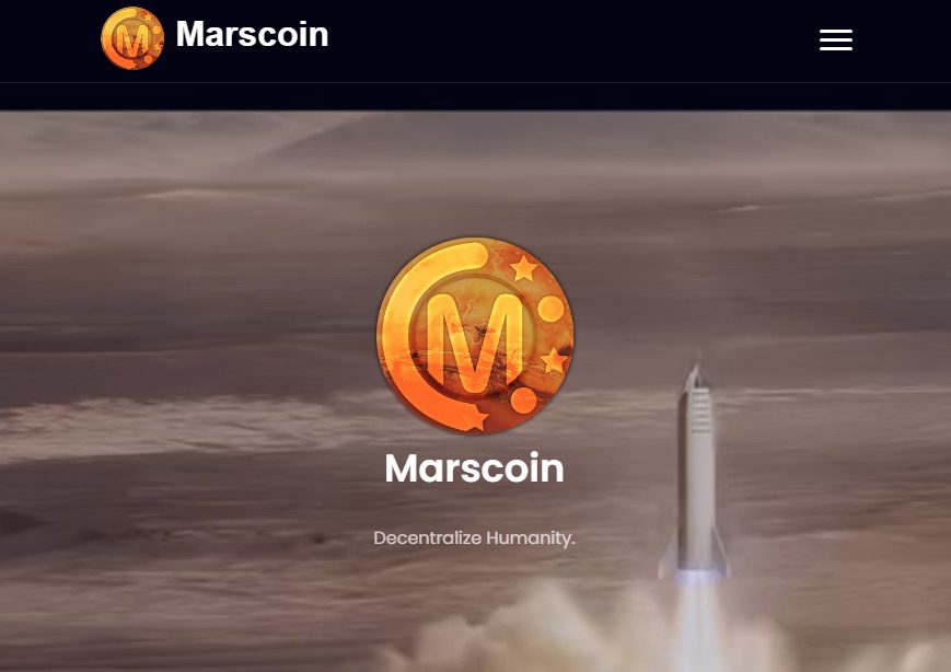 Сайт MarsCoin