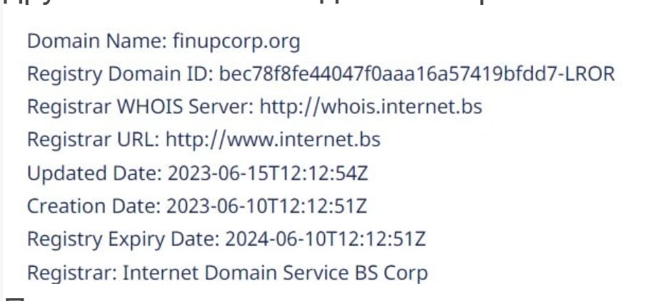 Finupcorp домен