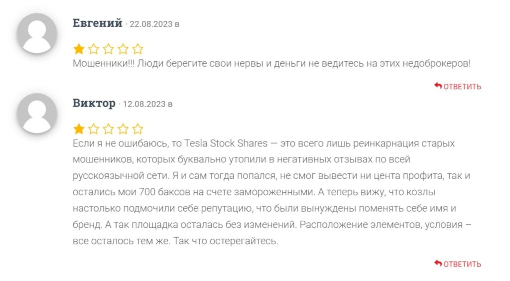 Tesla Stock Shares отзывы