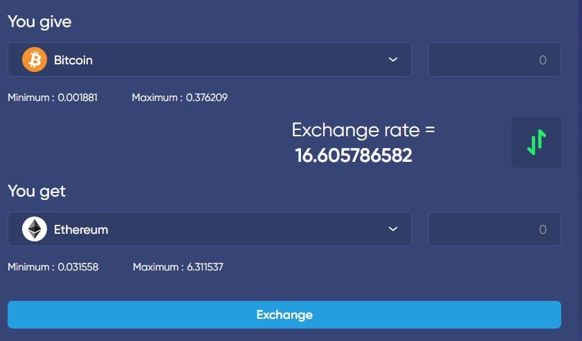 Crypto Exchanger обмен