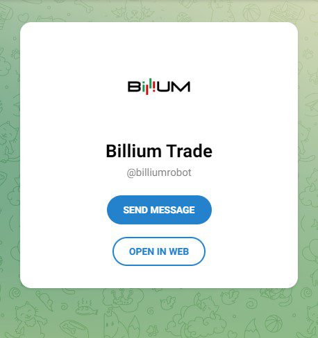 Billium Trade bot телега