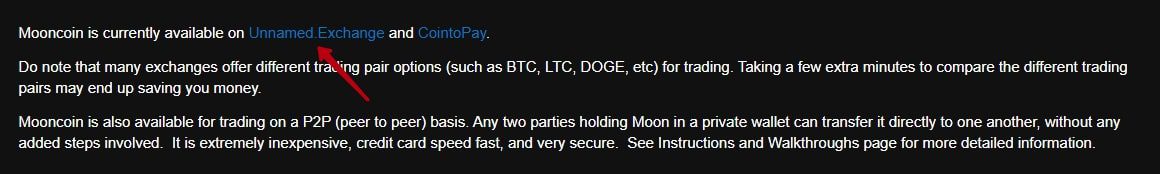Mooncoin сайт