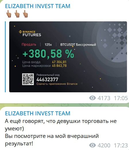 Elizabeth Invest Team телеграмм