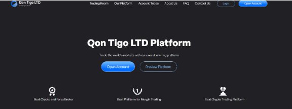 Сайт брокера Qon Tigo LTD